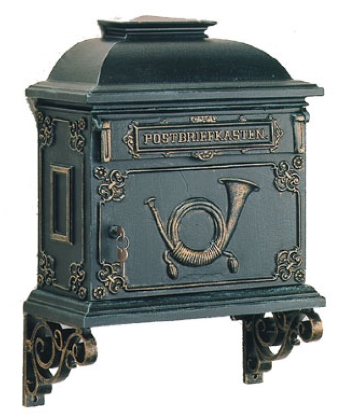 Dahlhaus 1524A Wall Mounted Mailbox with Brackets