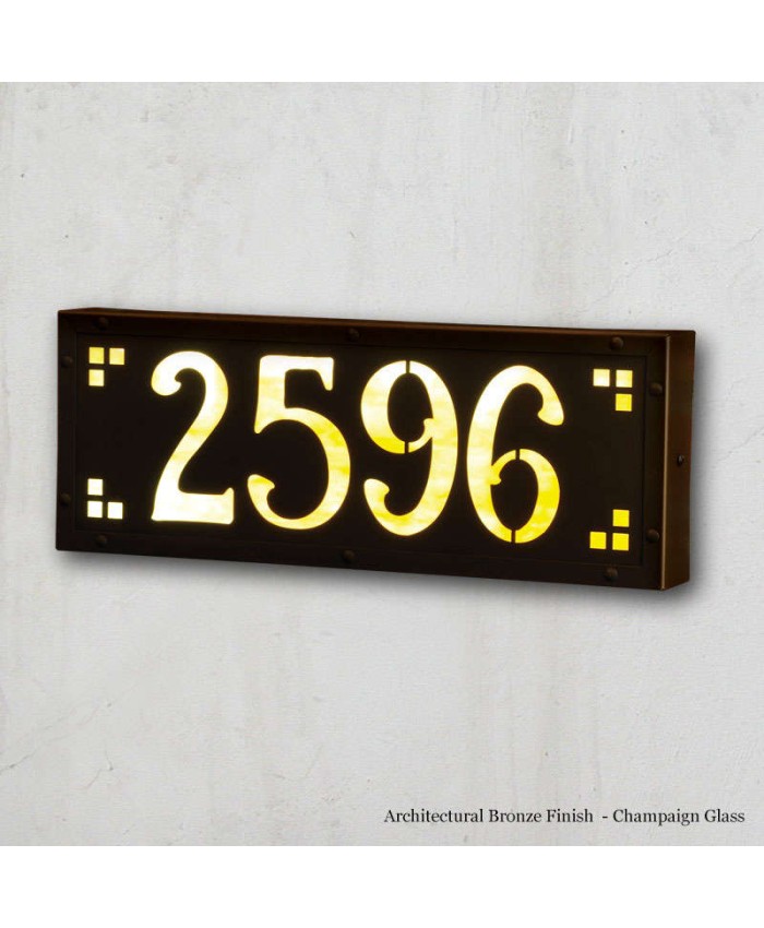 Medium Pasadena Ave. Illuminated House Numbers - AFL21