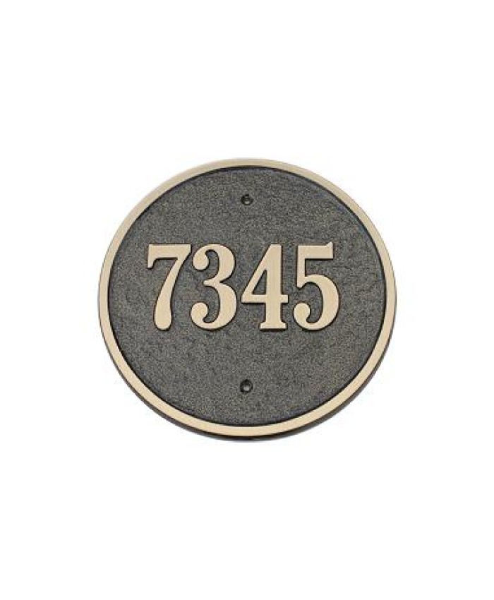 Majestic Elite Series Circle Address Plaque Solid Brass
