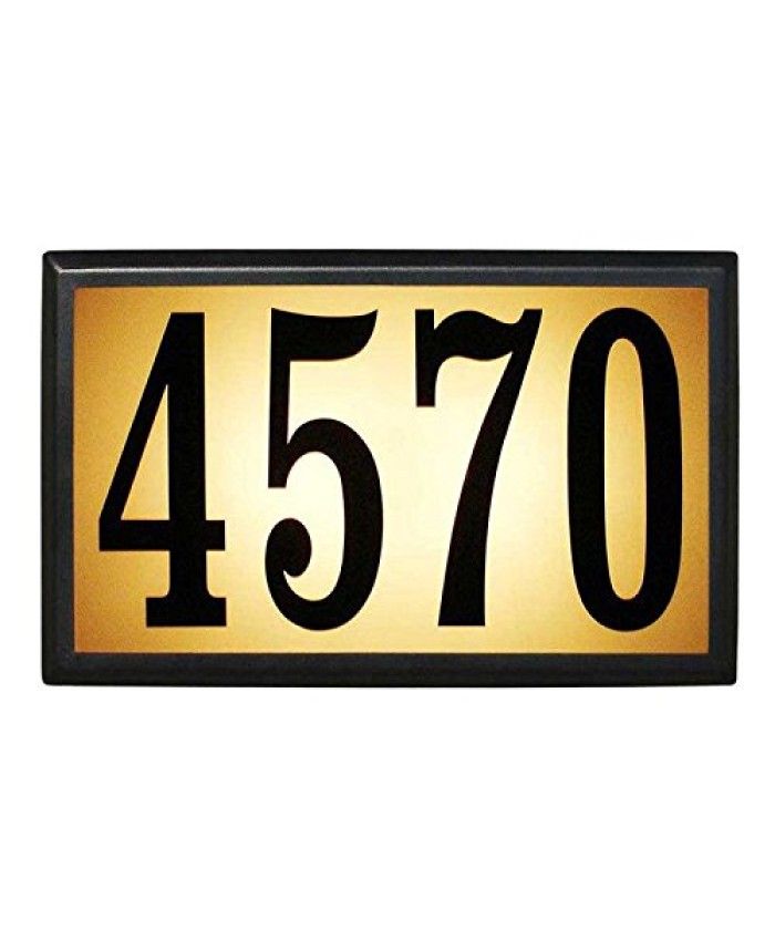 Qualarc Bayside Estate Aluminum Black Frame Address Plaque