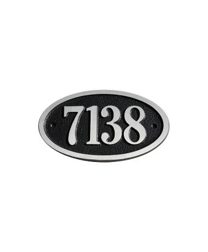 Majestic Elite Series Small Oval Address Plaque Aluminum