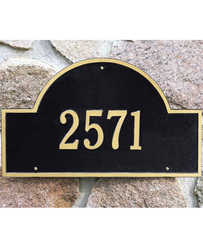 Arch Marker One Line Estate Wall Plaque