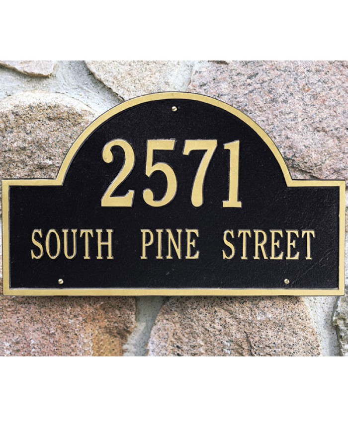 Arch Marker Two Line Estate Wall Plaque
