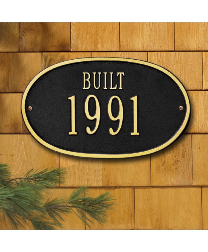 Date Built One Line Standard Wall Plaque