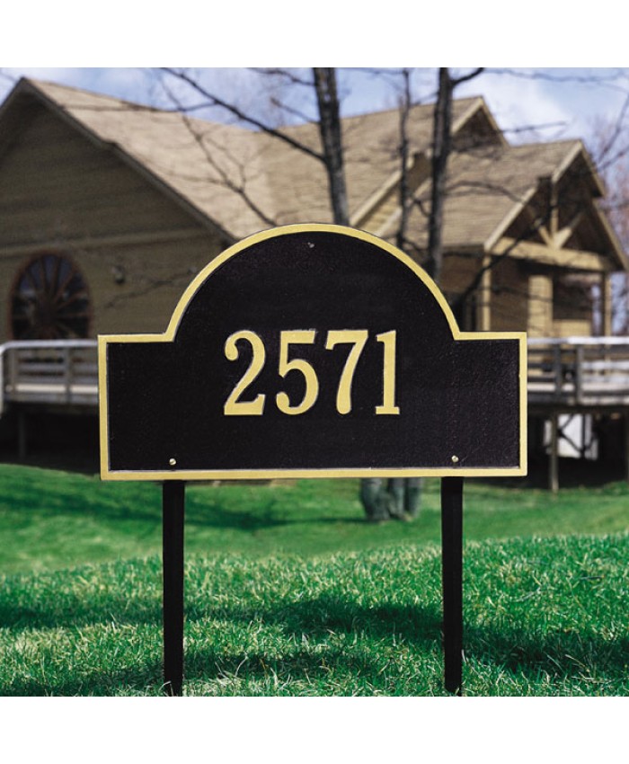 Arch Marker One Line Estate Lawn Plaque