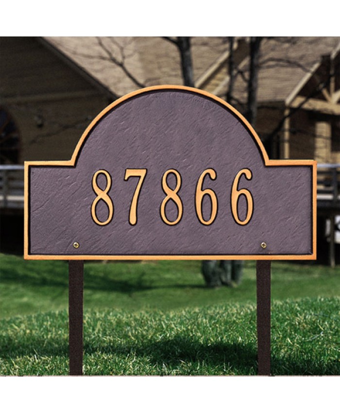 Arch Marker One Line Standard Lawn Plaque