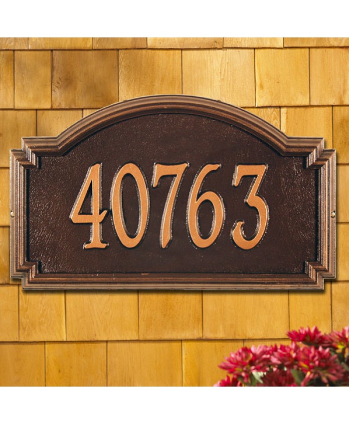 Williamsburg Estate One Line Wall Address Plaque