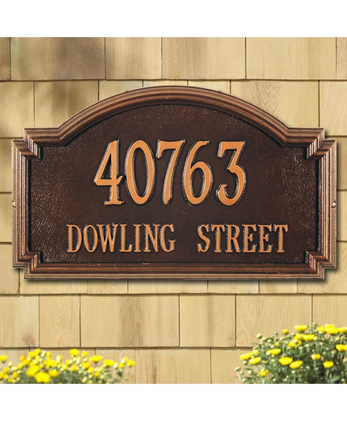 Williamsburg Estate Two Line Address Wall Plaque