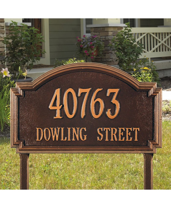 Williamsburg Estate Two Line Address Lawn Plaque