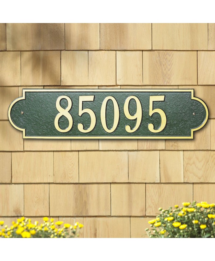 Richmond Horizontal Estate Wall One Line Address Plaque