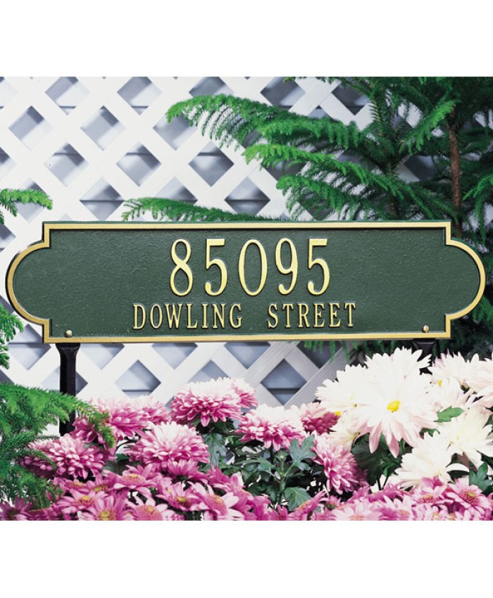 Richmond Horizontal Estate Lawn Two Line Address Plaque