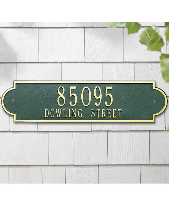 Richmond Horizontal Estate Wall Two Line Address Plaque