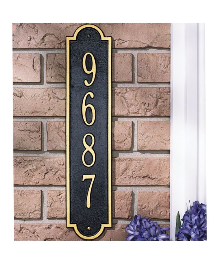 Richmond Vertical One Line Standard Address Wall Plaque